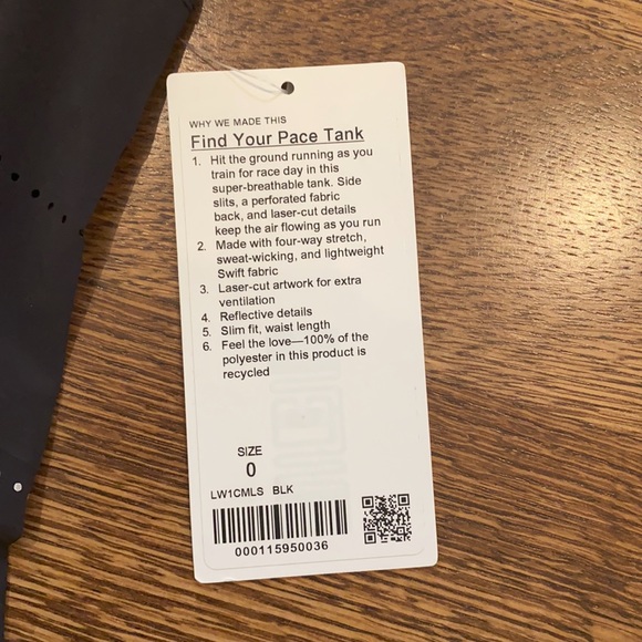 Never Worn Lululemon Find Your Pace Tank - Size 0 - Picture 2 of 4